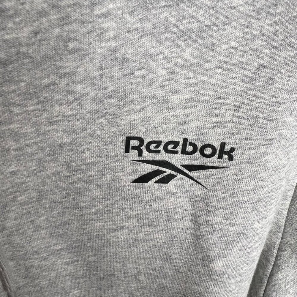 Reebok Men's Identity Fleece Pullover Hoodie - Gray Size S - Picture 2 of 7